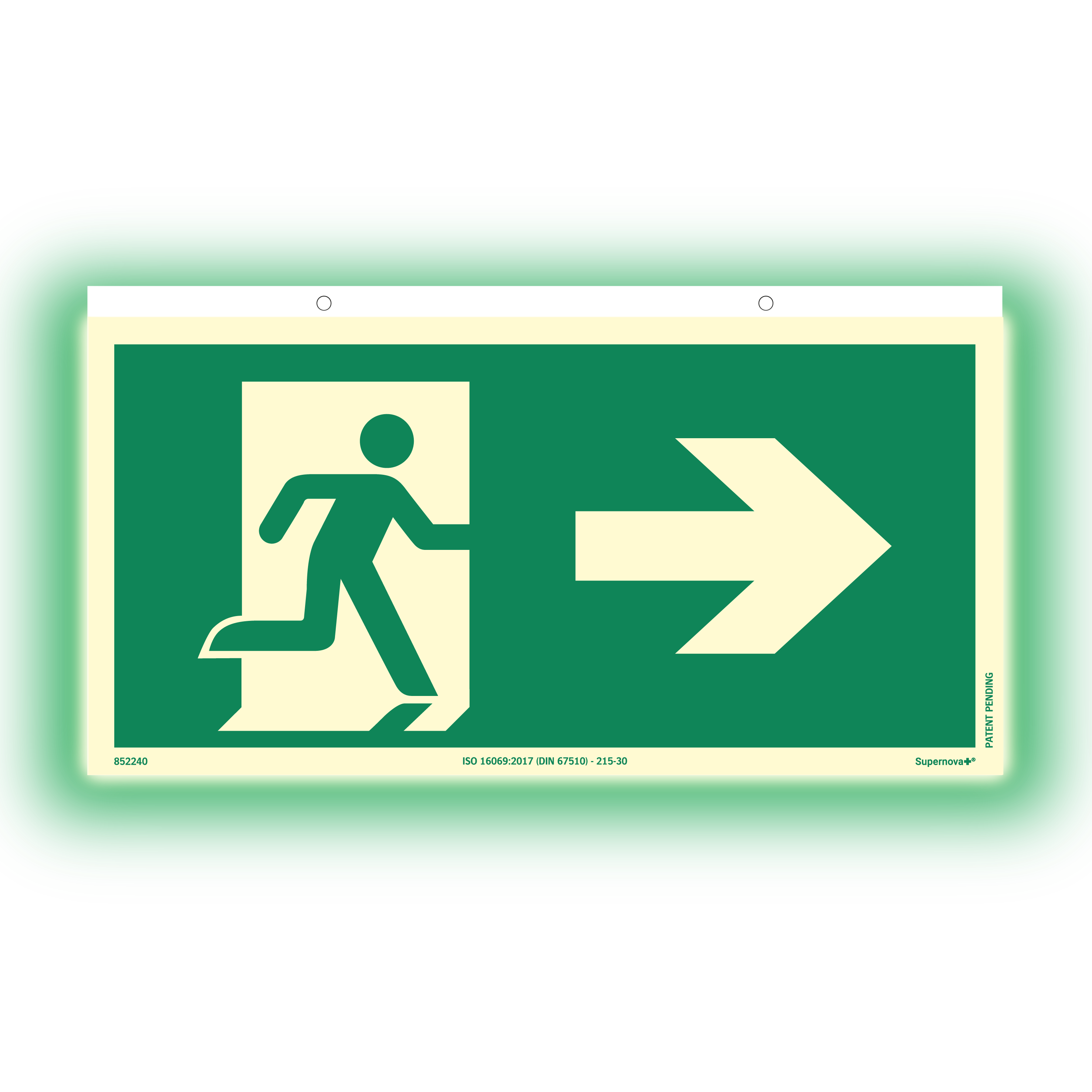 Supernova+® Emergency exit double-sided hanging sign